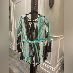 Unique green toned Isla romper, size XS